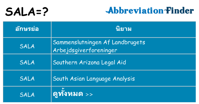 อะไรไม่ sala ถึง