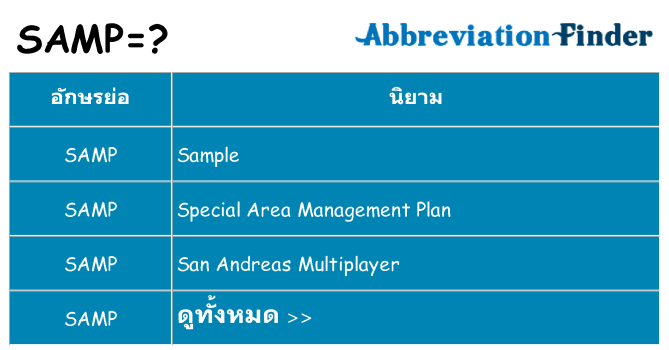 อะไรไม่ samp ถึง