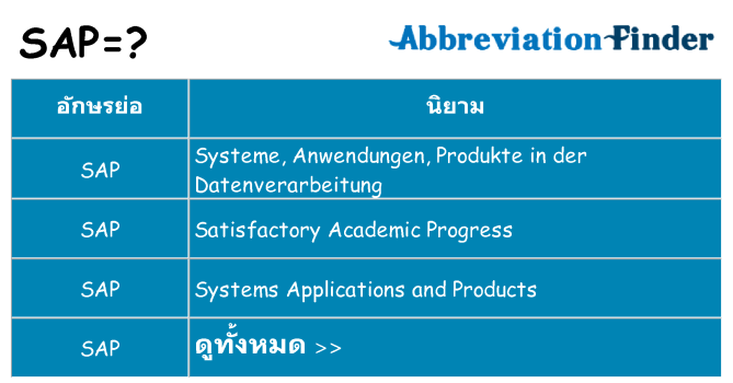 อะไรไม่ sap ถึง