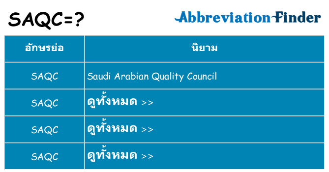 อะไรไม่ saqc ถึง