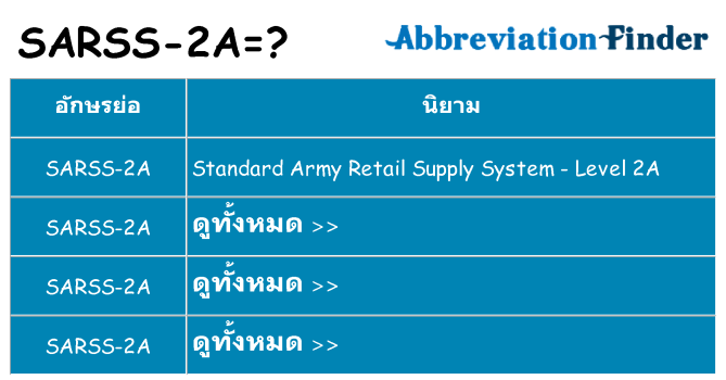 อะไรไม่ sarss-2a ถึง