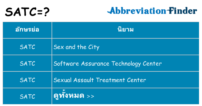 อะไรไม่ satc ถึง