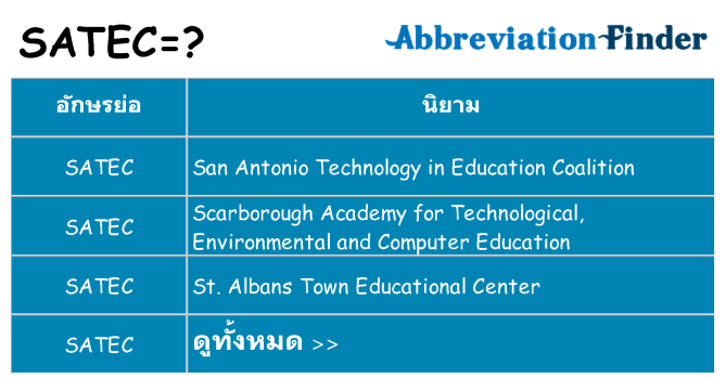 อะไรไม่ satec ถึง