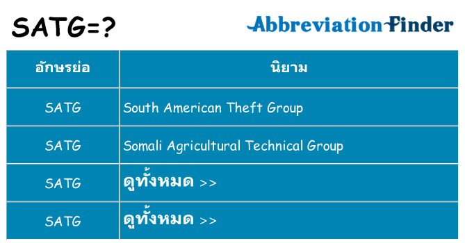 อะไรไม่ satg ถึง