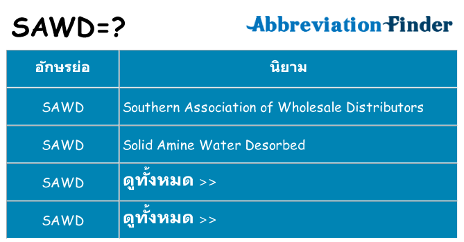 อะไรไม่ sawd ถึง