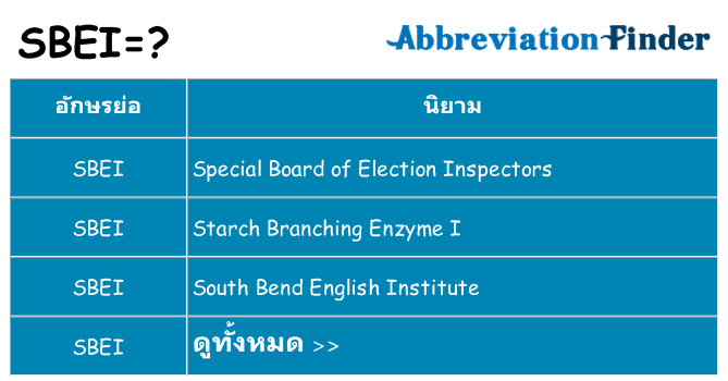 อะไรไม่ sbei ถึง