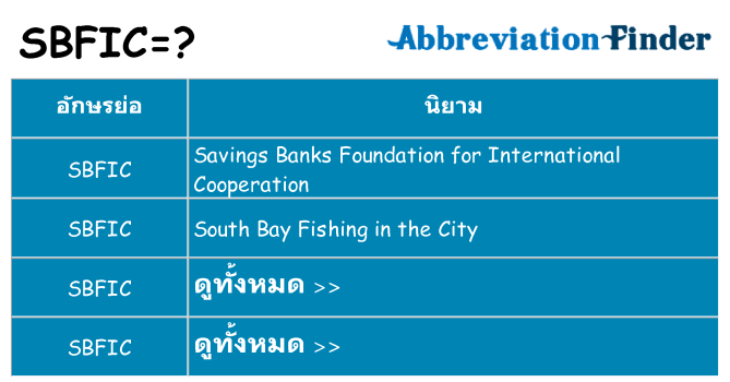 อะไรไม่ sbfic ถึง