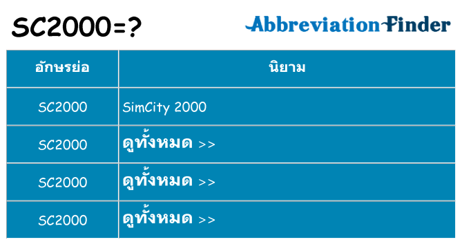 อะไรไม่ sc2000 ถึง