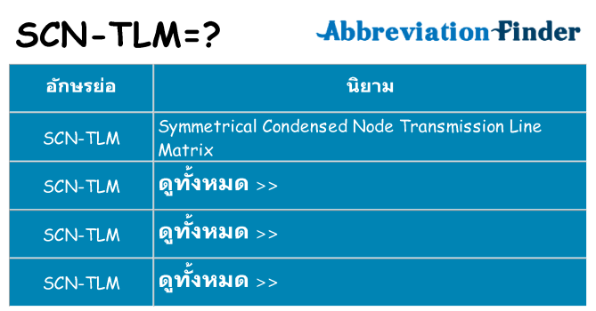 อะไรไม่ scn-tlm ถึง