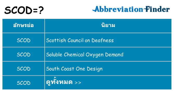 อะไรไม่ scod ถึง