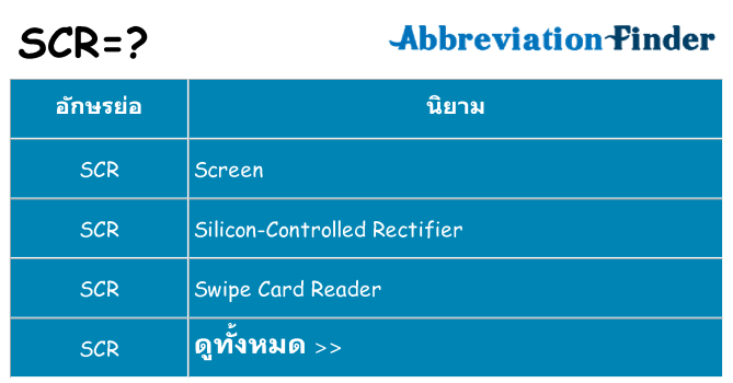 อะไรไม่ scr ถึง