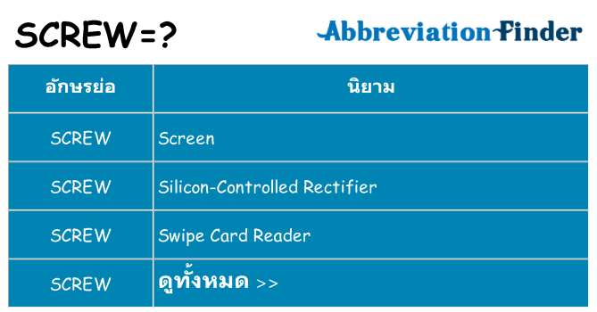 อะไรไม่ screw ถึง