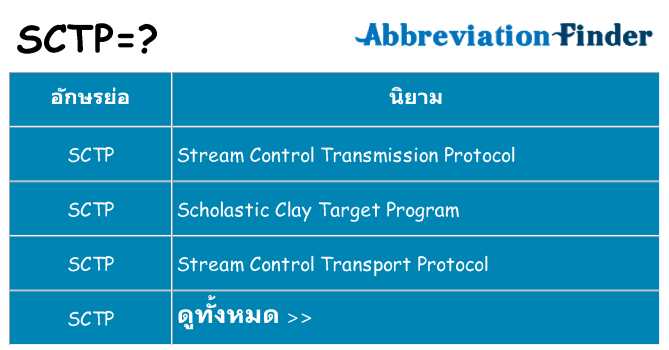 อะไรไม่ sctp ถึง