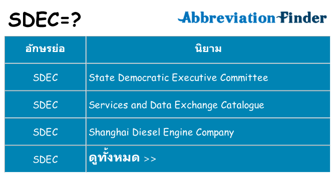 อะไรไม่ sdec ถึง