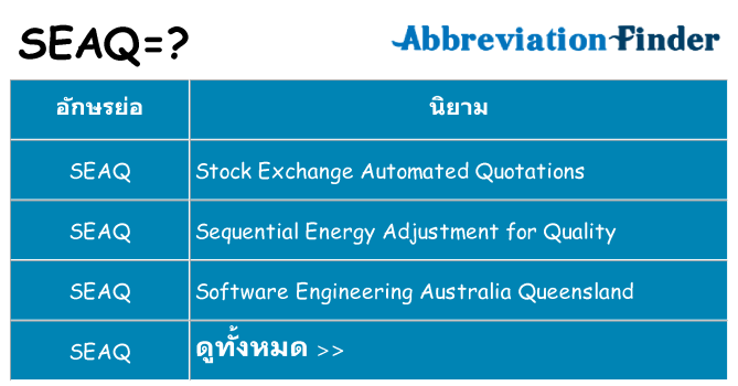 อะไรไม่ seaq ถึง