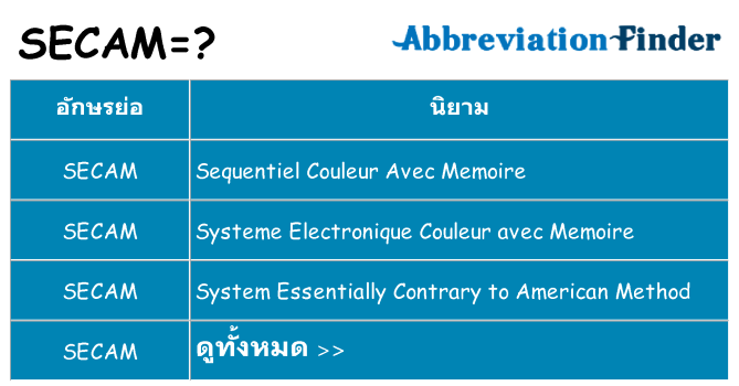 อะไรไม่ secam ถึง