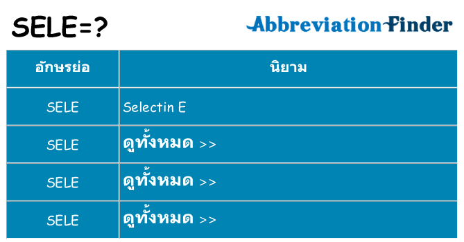 อะไรไม่ sele ถึง