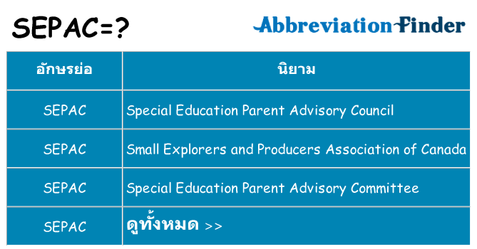 อะไรไม่ sepac ถึง