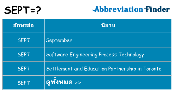 อะไรไม่ sept ถึง