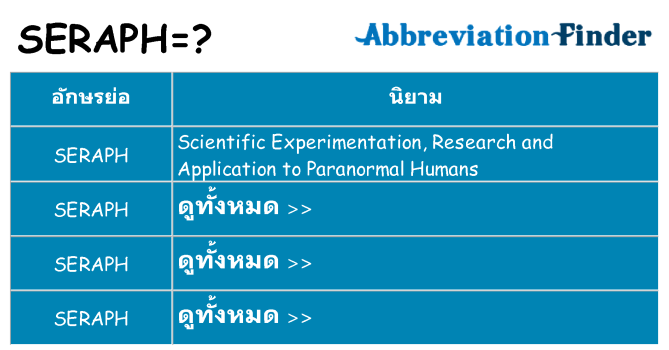 อะไรไม่ seraph ถึง