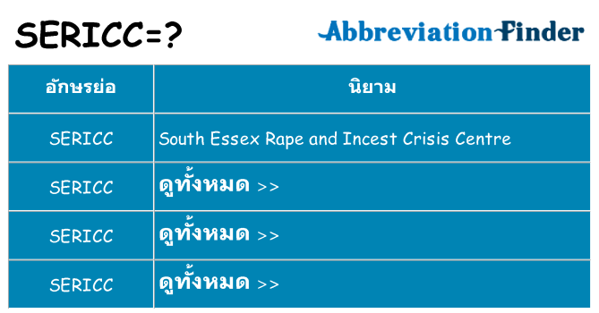 อะไรไม่ sericc ถึง