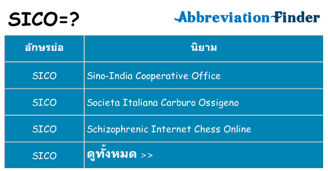 อะไรไม่ sico ถึง