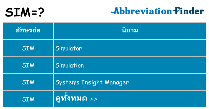 อะไรไม่ sim ถึง
