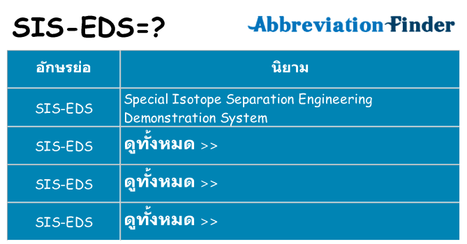 อะไรไม่ sis-eds ถึง