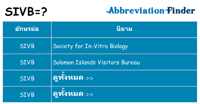 อะไรไม่ sivb ถึง