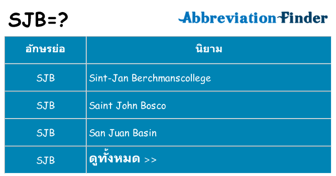 อะไรไม่ sjb ถึง