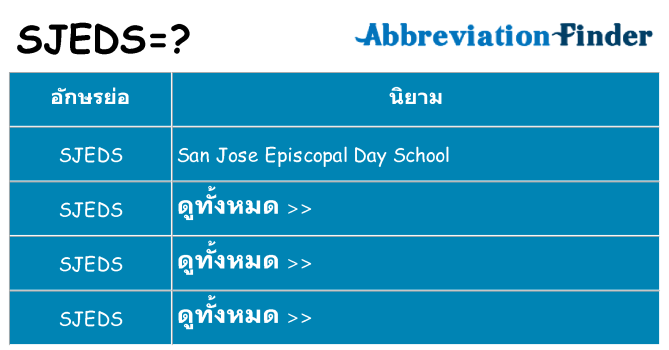 อะไรไม่ sjeds ถึง