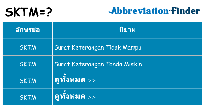 อะไรไม่ sktm ถึง