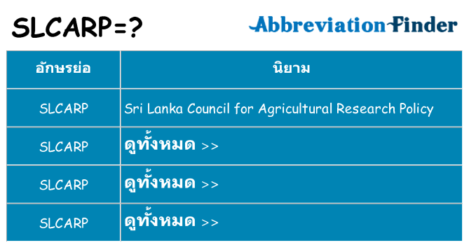 อะไรไม่ slcarp ถึง