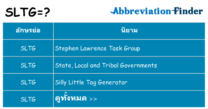 อะไรไม่ sltg ถึง