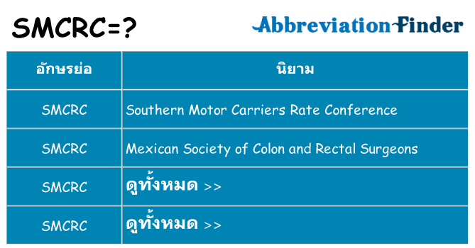 อะไรไม่ smcrc ถึง