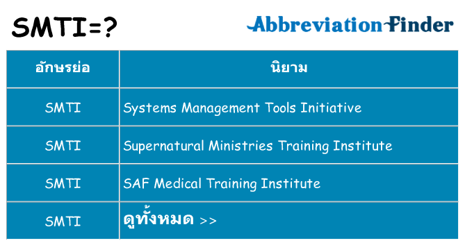 อะไรไม่ smti ถึง