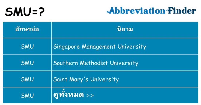อะไรไม่ smu ถึง