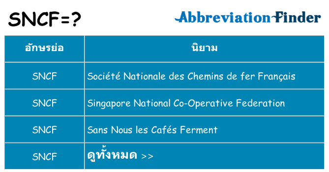 อะไรไม่ sncf ถึง