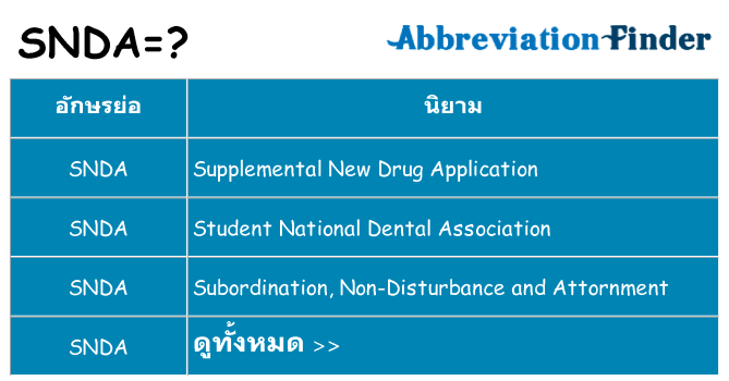 อะไรไม่ snda ถึง