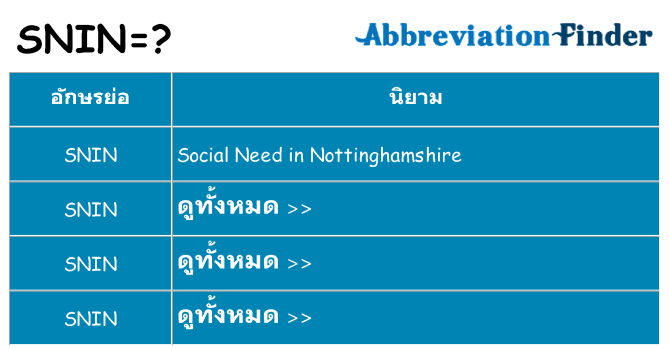 อะไรไม่ snin ถึง