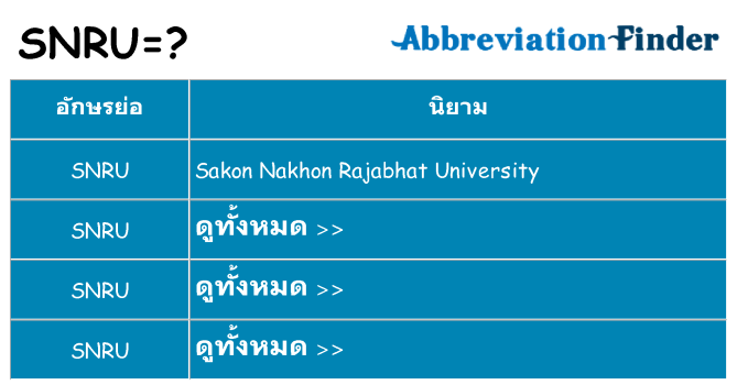อะไรไม่ snru ถึง
