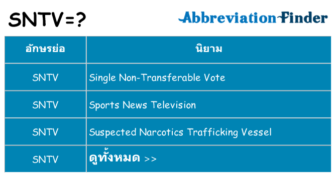 อะไรไม่ sntv ถึง