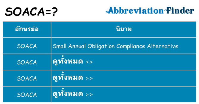 อะไรไม่ soaca ถึง