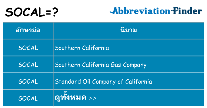อะไรไม่ socal ถึง