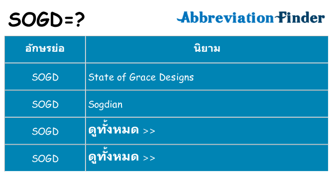 อะไรไม่ sogd ถึง