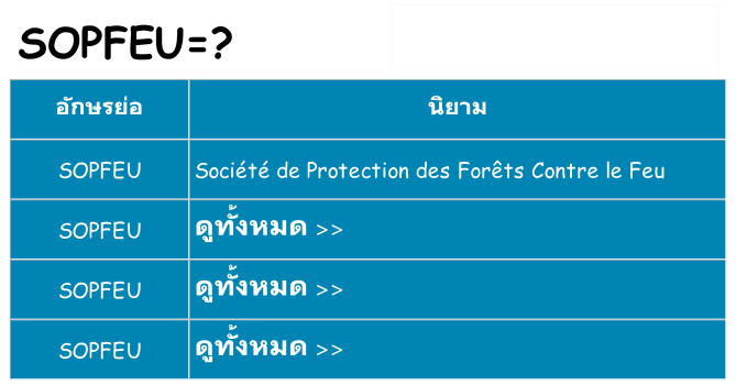 อะไรไม่ sopfeu ถึง