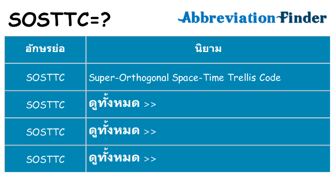 อะไรไม่ sosttc ถึง