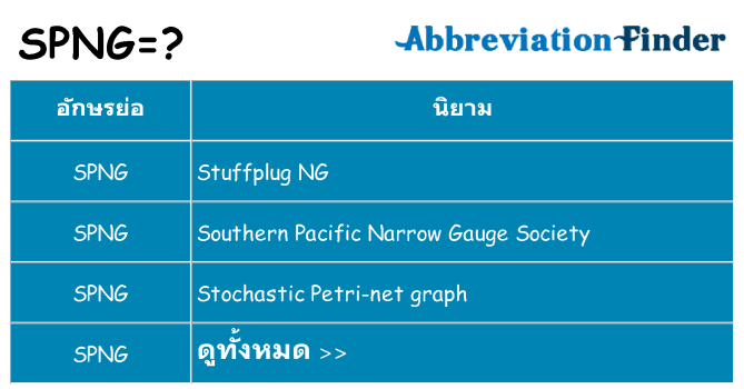 อะไรไม่ spng ถึง