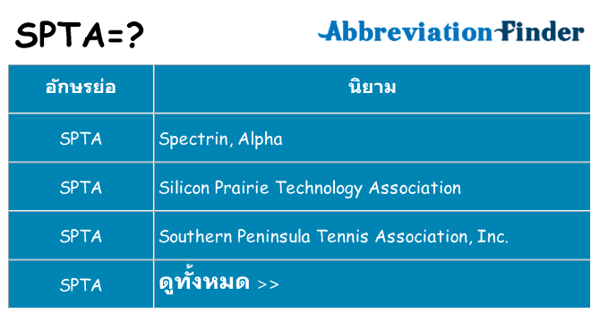 อะไรไม่ spta ถึง