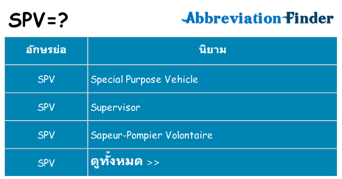 อะไรไม่ spv ถึง